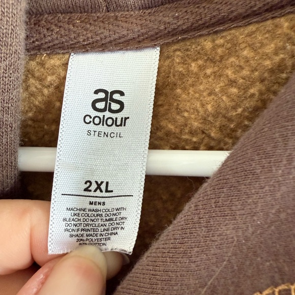 Hand Dyed Brown “Practice Radical Empathy” Hoodie - Picture 2 of 4